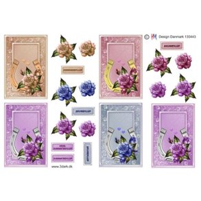 3D klippeark - Sm motiver til bryllupsdage