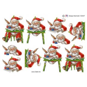 3D ark - Jul, Julemand skriver breve