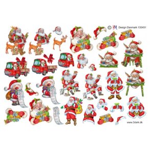 3D klippeark - Jul, sm� julemotiver