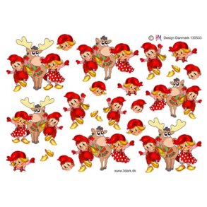 3D ark - Jul, Polkanisser med rensdyr