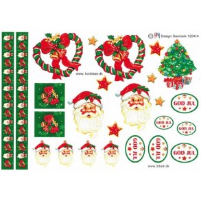 3D ark - Jul, sm� julemotiver og tekster