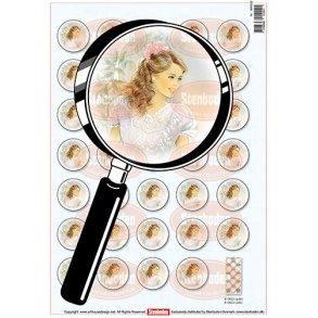 3D ark - Konfirmation. Pige m/blomst i h�r, 34 runde