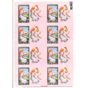 3D ark - Konfirmation. Pige ved tr�