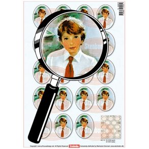 3D ark - Konfirmation. Dreng, r�dt slips, 19 ovaler