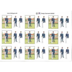 3D ark - Konfirmation. Dreng m/baggrund