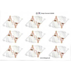 3D ark - Konfirmation. Pige, sidende