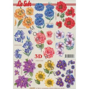 3D ark - Blomster, rde valmuer m.fl.