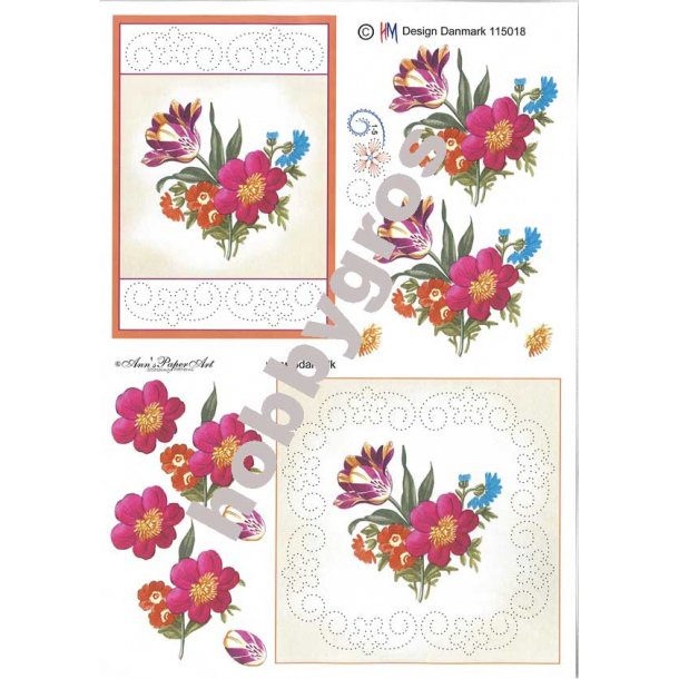 3D sy ark - Blomster