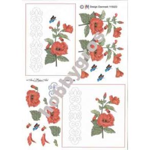 3D sy ark - Blomster