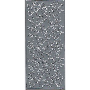 Stickers - Mini fugle, duer, slv