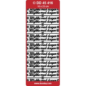 Stickers - Tillykke med dagen, guld