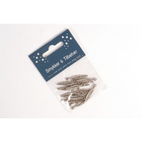 Charms fjer, 15 stk gl.slv