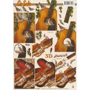 3D ark - Musik, instrumenter, guitar, violin
