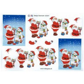 3D ark - Jul, julemand og snemand synger