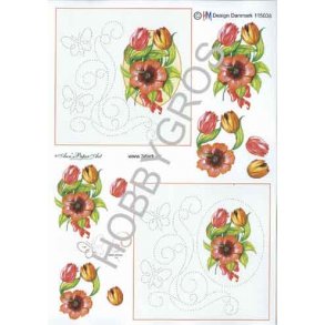 3D sy ark - Blomster