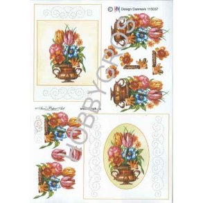 3D sy ark - Blomster