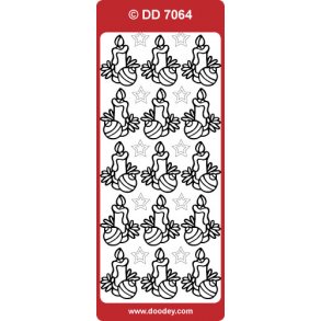 Stickers - julelys, guldfarvet