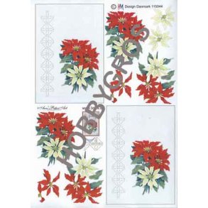 3D sy ark - Blomster, julestjerner