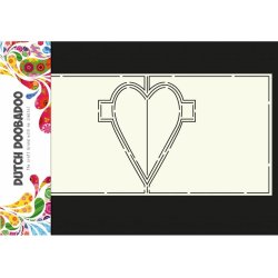 Dutch Doobadoo skabelon, pop-op-kort m/hjerte 14,5x29,5cm