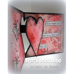 Dutch Doobadoo skabelon, pop-op-kort m/hjerte 14,5x29,5cm
