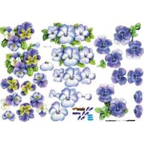 3D ark - Blomster, viol