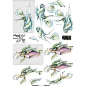 3D ark - Blomster, motiver til kondolancekort 