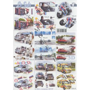 3D ark - Job. Politi, krelrer, ambulance, sm kort