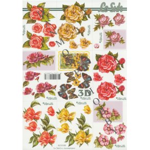 3D ark - Sm motiver, blomster, roser