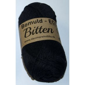 kologisk bomuldsgarn - Bitten Eco, sort