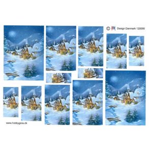 3D Pyramideark, landskab, jul