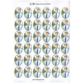 3D ark - Konfirmation. Dreng, oval, 6x6 bordkort