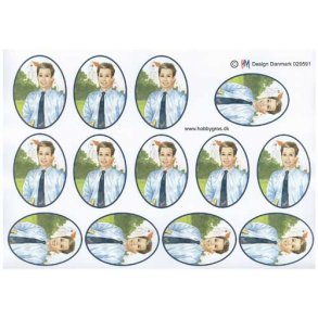 3D ark - Konfirmation. Dreng, oval