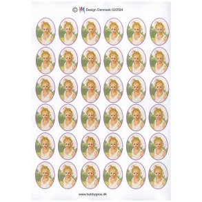 3D ark - Konfirmation. Pige, oval, 6x6 bordkort