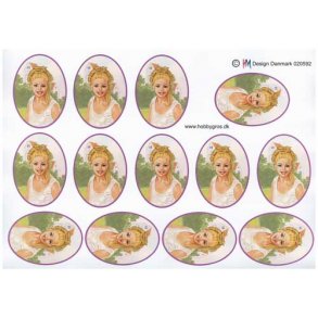 3D ark - Konfirmation. Pige, oval