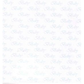 baby, kort 14x28 cm, hvid m/lysebl� tekst