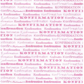 konfirmation, kort 14x28 cm, hvid m/lyser�d skrift