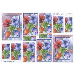 3D Pyramideark, sommerblomster