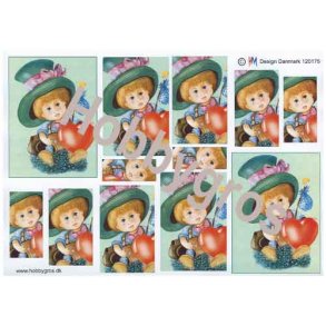 3D Pyramideark, dreng med hjerte