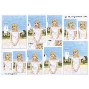 3D pyramideark - Konfirmation, pige 