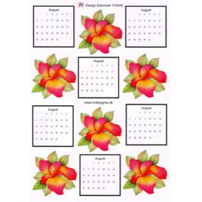 3D ark - Kalender, august