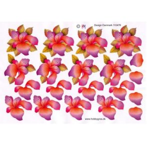 3D ark - Blomster, lilla