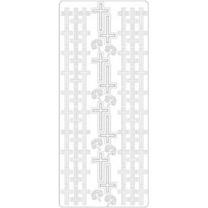 Stickers - kors 2 strrelser, slv