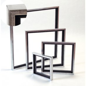 Svveramme tr, 40x40cm, antik slv