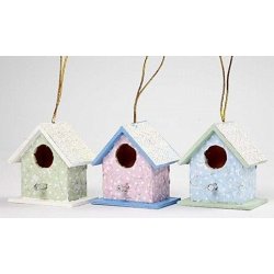 Miniature fuglehus i krydsfin&eacute;r