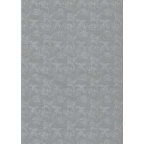 Papir med fugle mnster, 115g, A4, slv