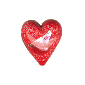 Eksklusivt glashjerte rdt, hndlavet