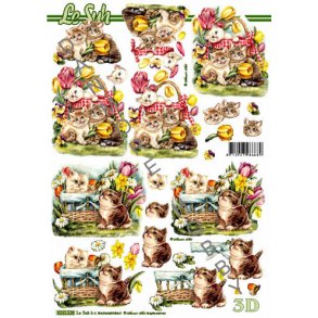 3D klippeark - Kattekillinger i kurve