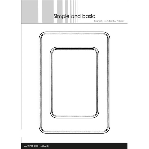 Dies/skre stencil, Simple&Basic, SBD229, Rammer med afrundede hjrner i A6+A7 str.