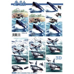 3D ark - Havdyr, spkhugger, hval