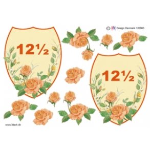 3D ark - Kobberbryllup, skjold, 12½ r, telegram